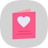 Greeting Card Flat Curve Icon Design vector