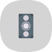 Sound Speaker Flat Curve Icon Design vector