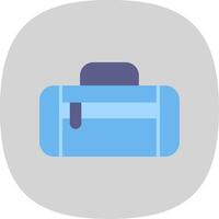 Duffle Bag Flat Curve Icon Design vector