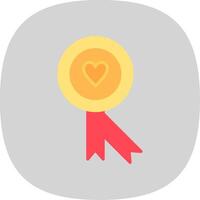 Medal Flat Curve Icon Design vector