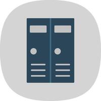 Lockers Flat Curve Icon Design vector