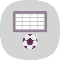 Football Goal Flat Curve Icon Design vector