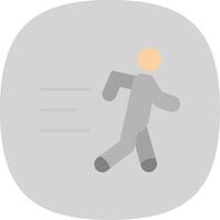 Jogging Flat Curve Icon Design vector