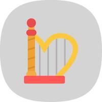 Harp Flat Curve Icon Design vector