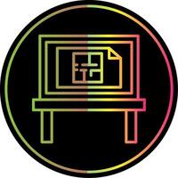 Architecture Line Gradient Due Color Icon Design vector