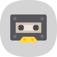 Cassette Flat Curve Icon Design vector