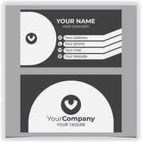 Black and white design business card template vector