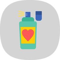 Perfume Flat Curve Icon Design vector