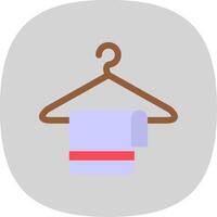 Clothes Hanger Flat Curve Icon Design vector