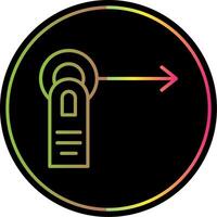 Tap Drag Line Gradient Due Color Icon Design vector