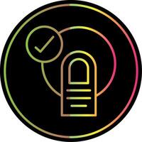 correcto línea degradado debido color icono diseño vector