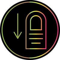 Tap Down Line Gradient Due Color Icon Design vector