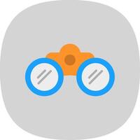 Binoculars Flat Curve Icon Design vector