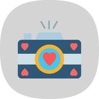 Photo Camera Flat Curve Icon Design vector