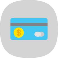 Credit Card Flat Curve Icon Design vector