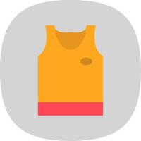 Tank Top Flat Curve Icon Design vector