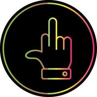 Middle Finger Line Gradient Due Color Icon Design vector