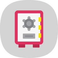 Safety Box Flat Curve Icon Design vector