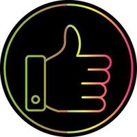 Like Line Gradient Due Color Icon Design vector