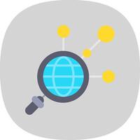 Networking Flat Curve Icon Design vector