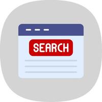 Search Bar Flat Curve Icon Design vector