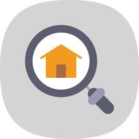 House Flat Curve Icon Design vector