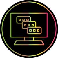 Tasks Line Gradient Due Color Icon Design vector