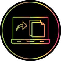 File Line Gradient Due Color Icon Design vector