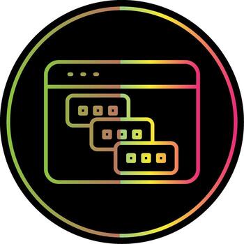 Tasks Line Gradient Due Color Icon Design vector