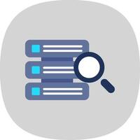 Database Flat Curve Icon Design vector