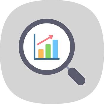 Graph Flat Curve Icon Design vector