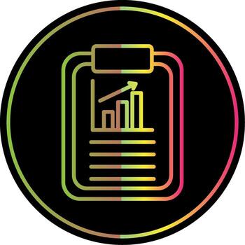 Analytics Line Gradient Due Color Icon Design vector
