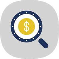 Magnifying Glass Flat Curve Icon Design vector
