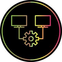 Multitask Line Gradient Due Color Icon Design vector