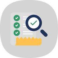 Checklist Flat Curve Icon Design vector