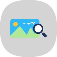 Image Flat Curve Icon Design vector