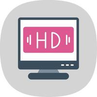 Hd Flat Curve Icon Design vector