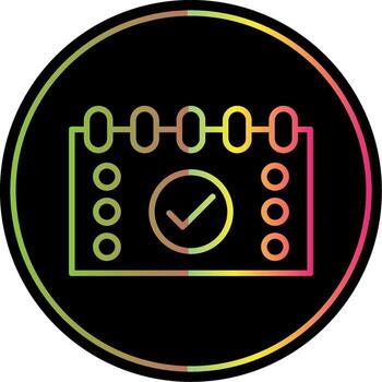 Tasks Line Gradient Due Color Icon Design vector