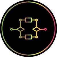 Algorithm Line Gradient Due Color Icon Design vector
