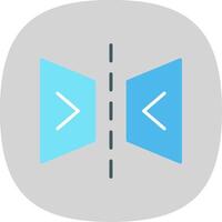 Reflect Flat Curve Icon Design vector