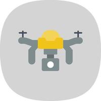 Drone Flat Curve Icon Design vector