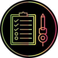 Check List Line Gradient Due Color Icon Design vector