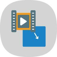 Footage Flat Curve Icon Design vector