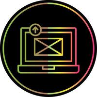 Sending Email Line Gradient Due Color Icon Design vector