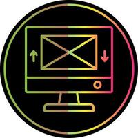 Email Line Gradient Due Color Icon Design vector