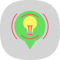 Bulb Flat Curve Icon Design vector