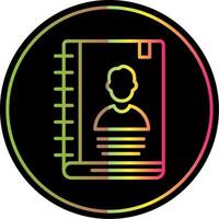Agenda Line Gradient Due Color Icon Design vector