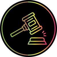 Auction Line Gradient Due Color Icon Design vector