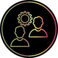 Team Line Gradient Due Color Icon Design vector