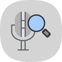 Search Flat Curve Icon Design vector